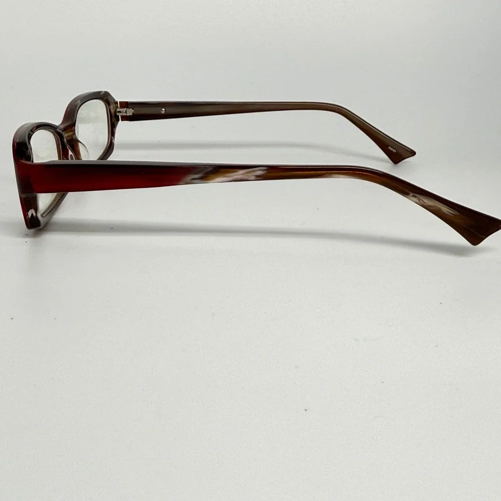 Intrigue H84 517 Womens Eyeglasses Frames Red Tortoise Rectangle 52-16-135 Japan
